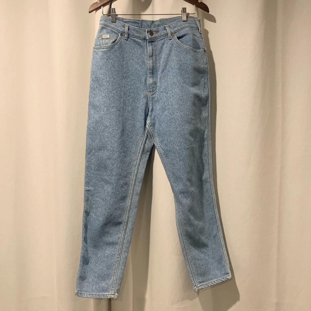 Vintage Lee High Waisted Mom Jeans Light Wash